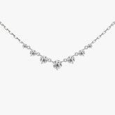 링크 테니스 화이트 골드 목걸이