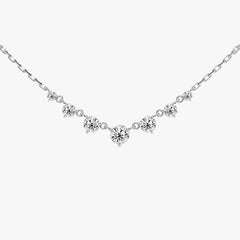 링크 테니스 화이트 골드 목걸이