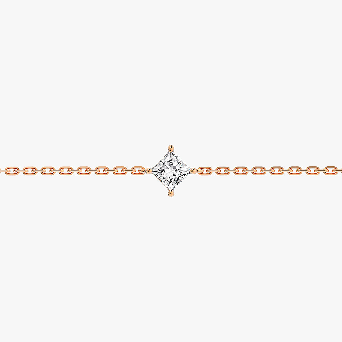 L.DIA 0.3ct 스퀘어 로즈 골드 팔찌