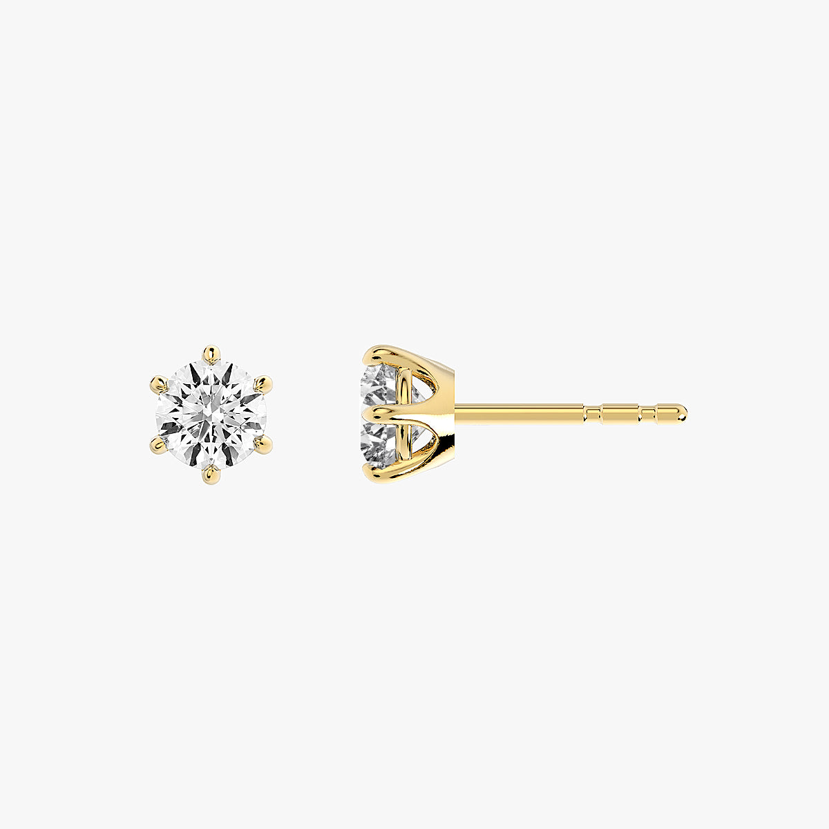 L.DIA 0.5ct 라운드 옐로우 골드 귀걸이