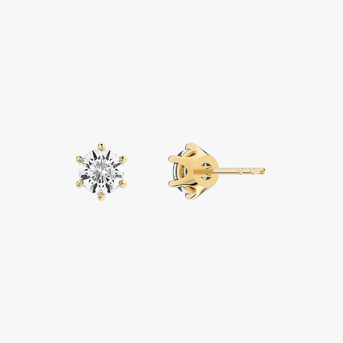 L.DIA 0.5ct 라운드 옐로우 골드 귀걸이