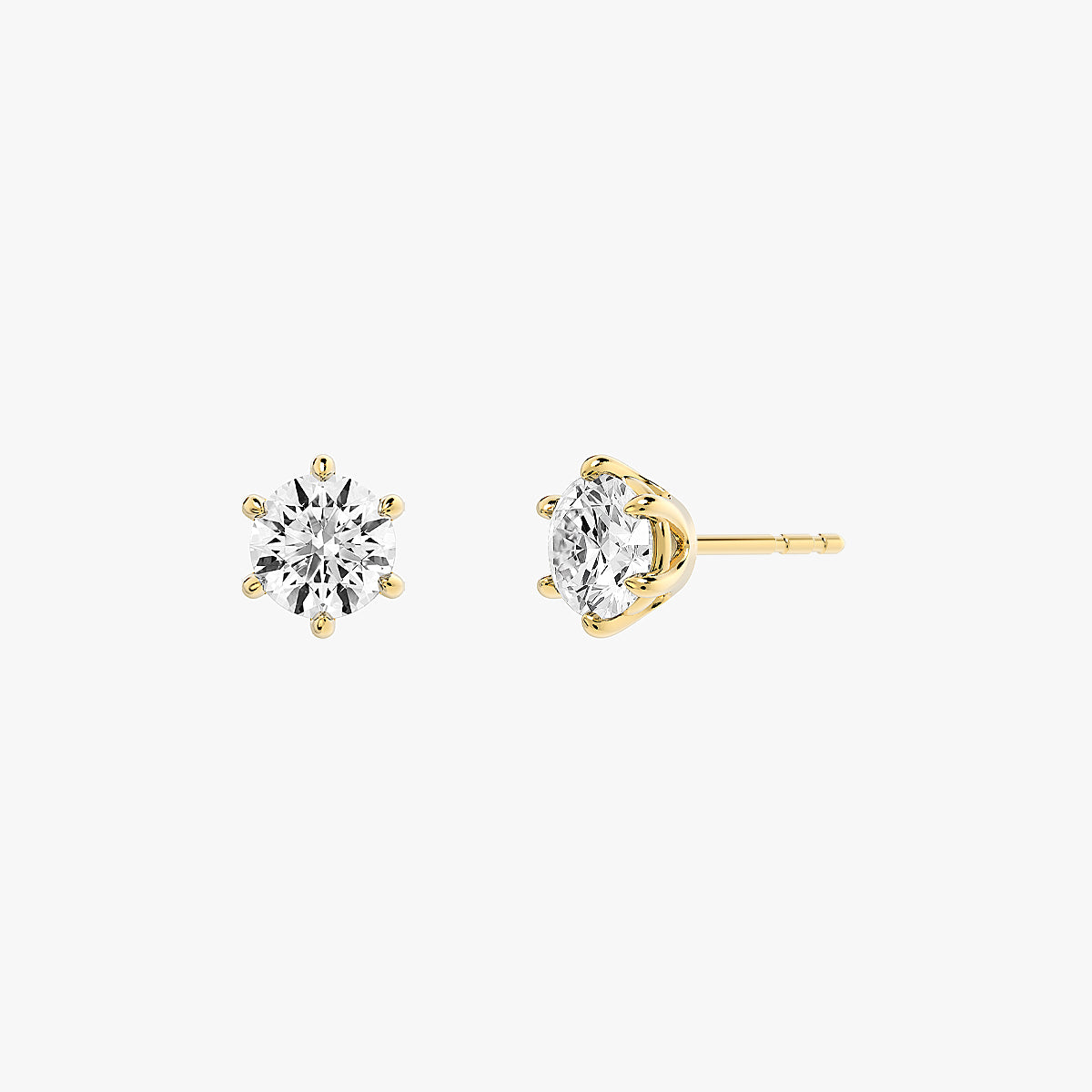 L.DIA 0.5ct 라운드 옐로우 골드 귀걸이