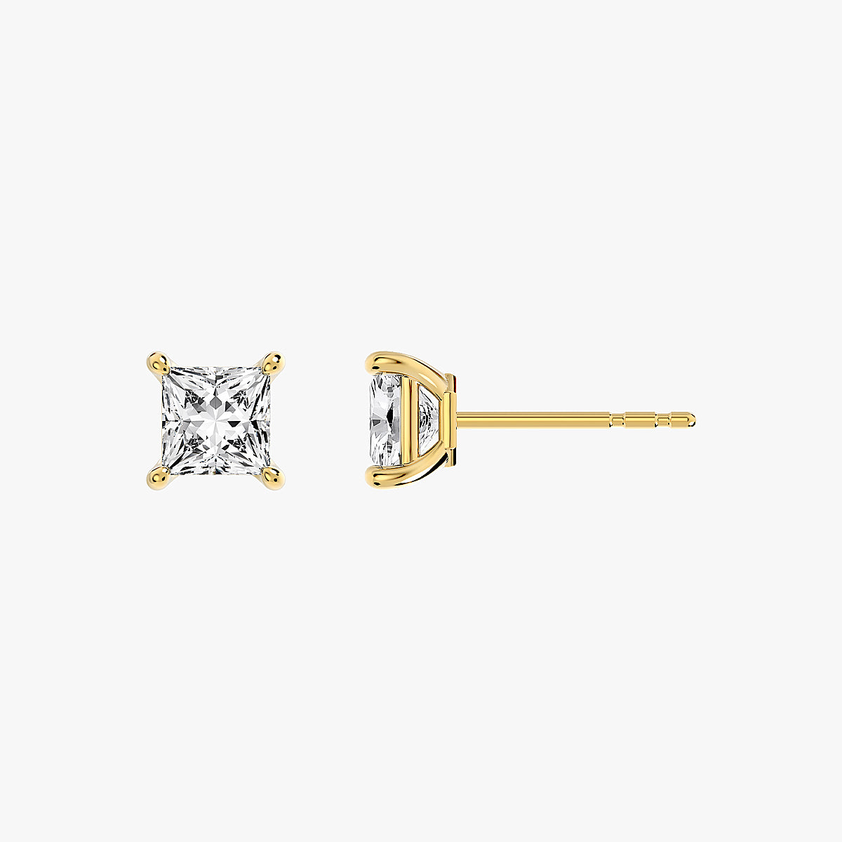 L.DIA 0.5ct 프린세스 옐로우 골드 귀걸이