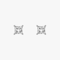 L.DIA 0.5ct 프린세스 화이트 골드 귀걸이
