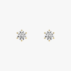 L.DIA 0.5ct 라운드 옐로우 골드 귀걸이