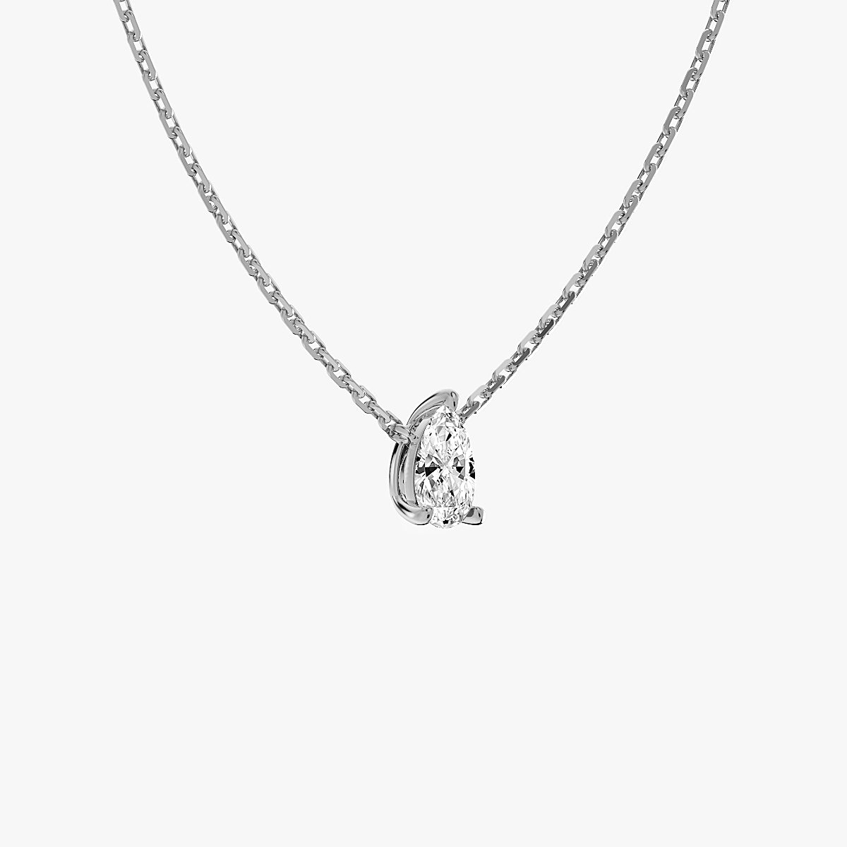 L.DIA 0.5ct 페어 화이트 골드 목걸이