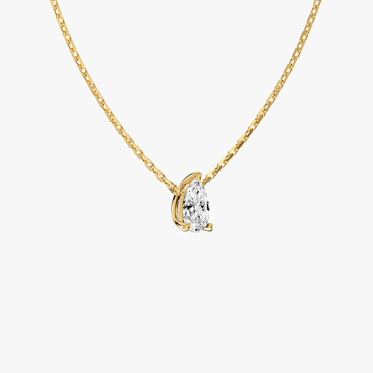L.DIA 0.5ct 페어 옐로우 골드 목걸이