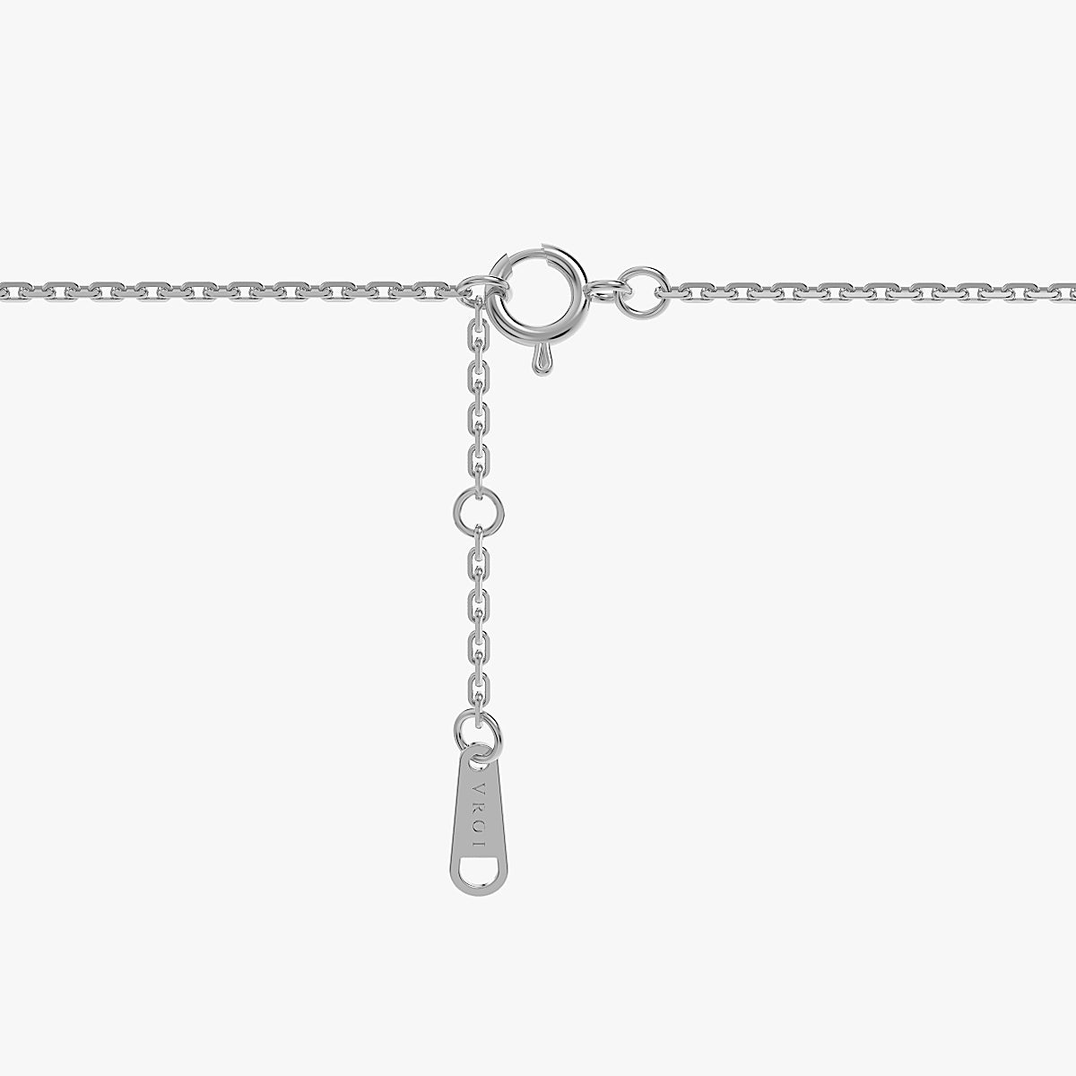 L.DIA 0.5ct 프린세스 화이트 골드 목걸이