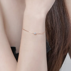 L.DIA 0.3ct 페어 로즈 골드 팔찌