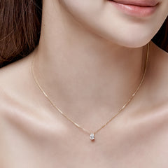 L.DIA 0.5ct 페어 화이트 골드 목걸이