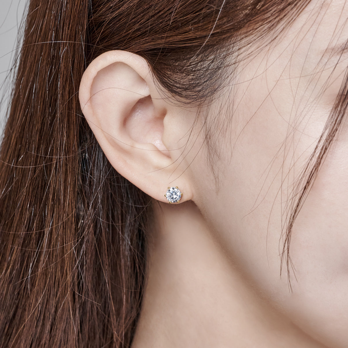 L.DIA 0.5ct 라운드 옐로우 골드 귀걸이
